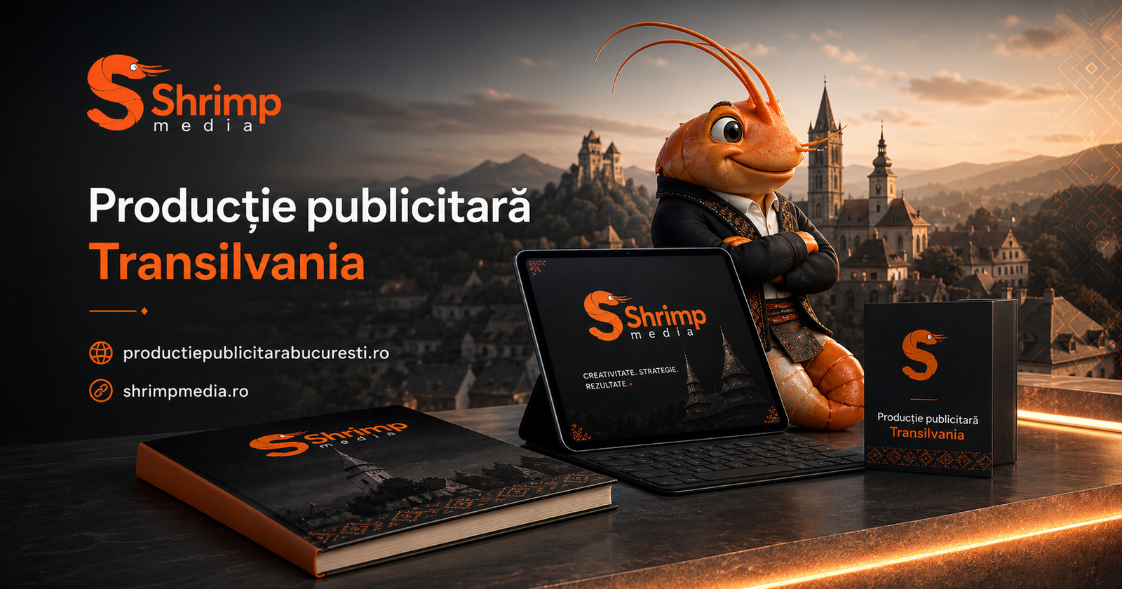 Producție publicitară Transilvania prin Shrimp Media pentru firme locale